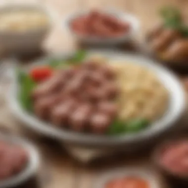 Healthy meal with turkey sausage