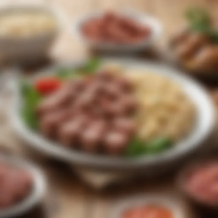 Healthy meal with turkey sausage