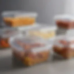 An elegant display of various vacuum pack containers showcasing their design and functionality