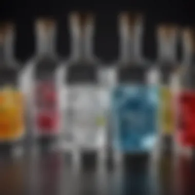 Elegant glassware showcasing infused vodka creations