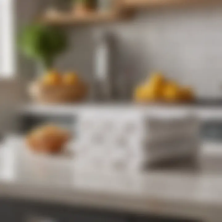 A selection of eco-friendly brands offering unpaper towels displayed on a countertop