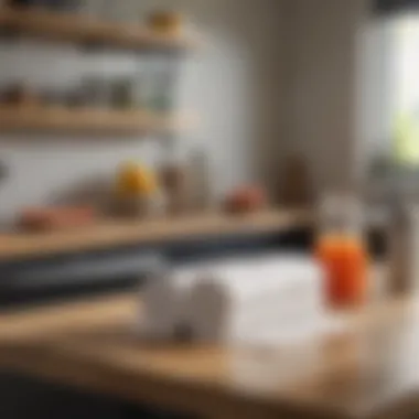 Unpaper Towels in a Modern Kitchen An attractive kitchen setting featuring unpaper towels in practical use