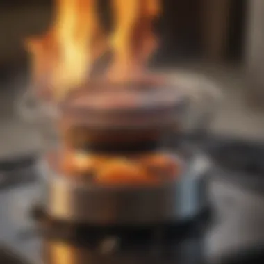 Efficient Burning Technology of Solo Stove Close-up of the efficient burning technology of the Solo Stove
