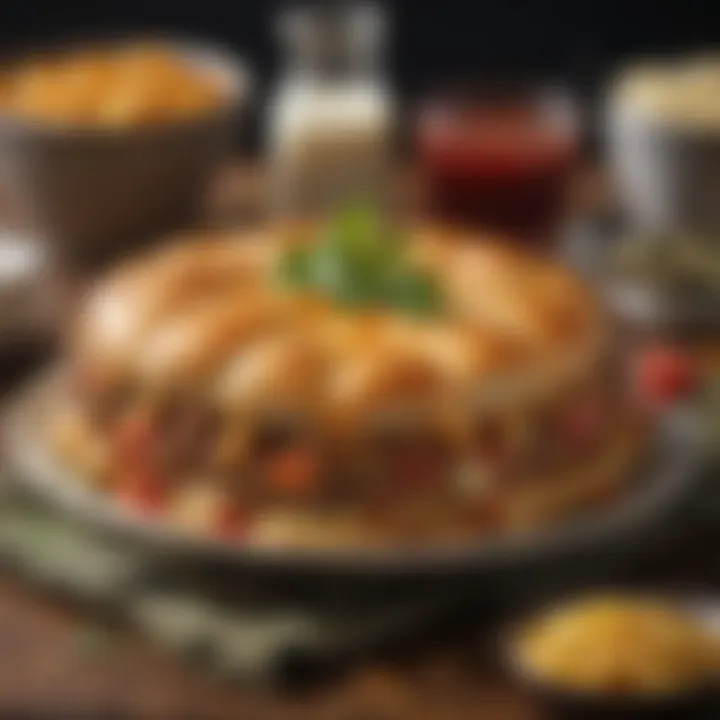 A hearty hamburger casserole