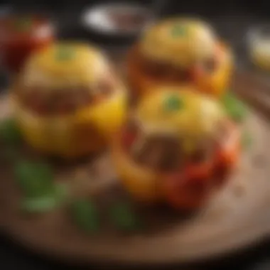 Stuffed Peppers with Flavorful Filling Savory stuffed peppers with hamburger meat