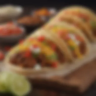 Taco Night with Juicy Hamburger Filling Delicious tacos made with hamburger meat