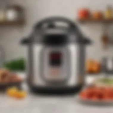 An informative graphic illustrating key features of the Instant Pot