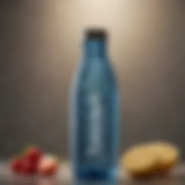 Modern Water Bottle with Motivation A modern, sleek water bottle with a motivational quote