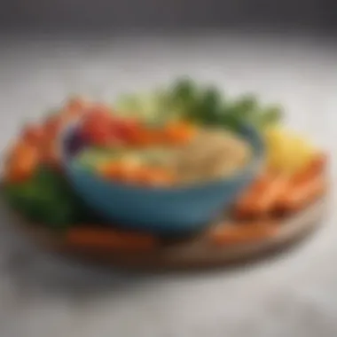 Balanced Meal with Fat-Burning Vegetables Artistic arrangement of vegetables in a bowl