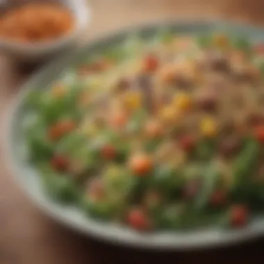 Refreshing Quinoa Salad A delightful plate of quinoa salad with mixed greens and beans