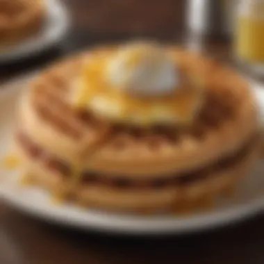 Close-up of a signature Waffle House dish