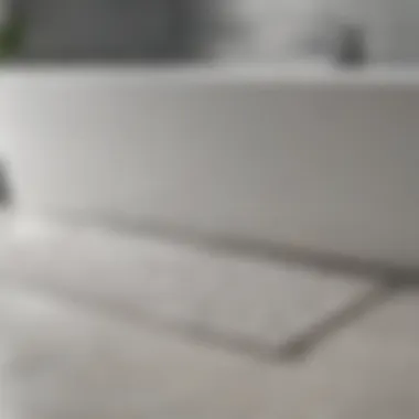 Demonstration of easy cleaning for a washable bathtub mat