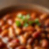 A close-up view of fresh kidney beans, a staple in Wendy's chili.