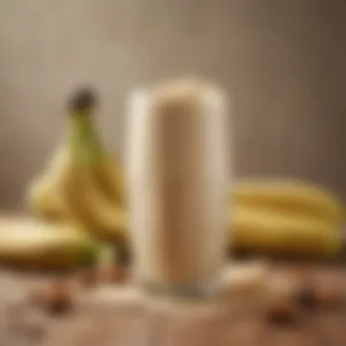 Protein-Rich Banana Smoothie A smoothie made with protein powder, banana, and almond milk