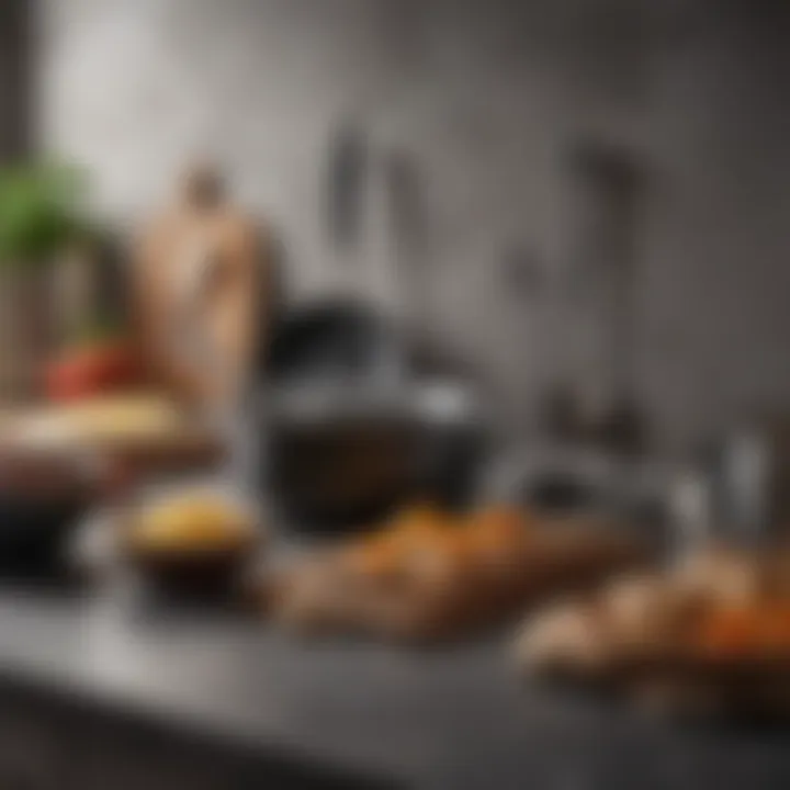 A selection of premium cooking utensils displayed elegantly on a countertop