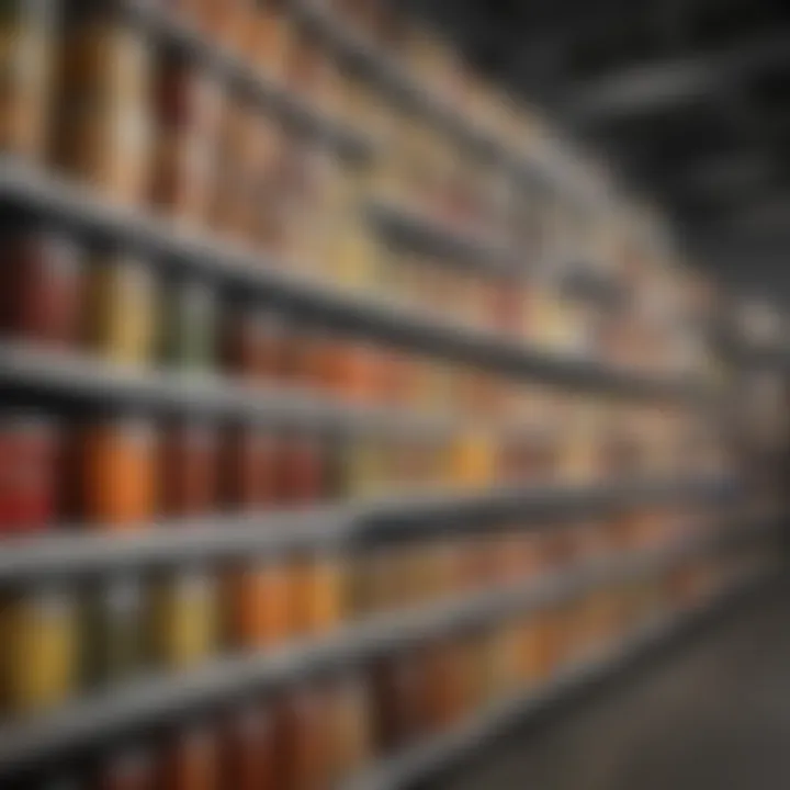 Eco-friendly food storage containers displayed in a store