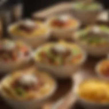 Taco salad bowls displayed in a store