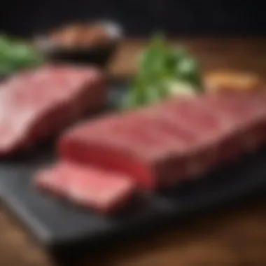 Online shopping interface for purchasing premium Wagyu beef